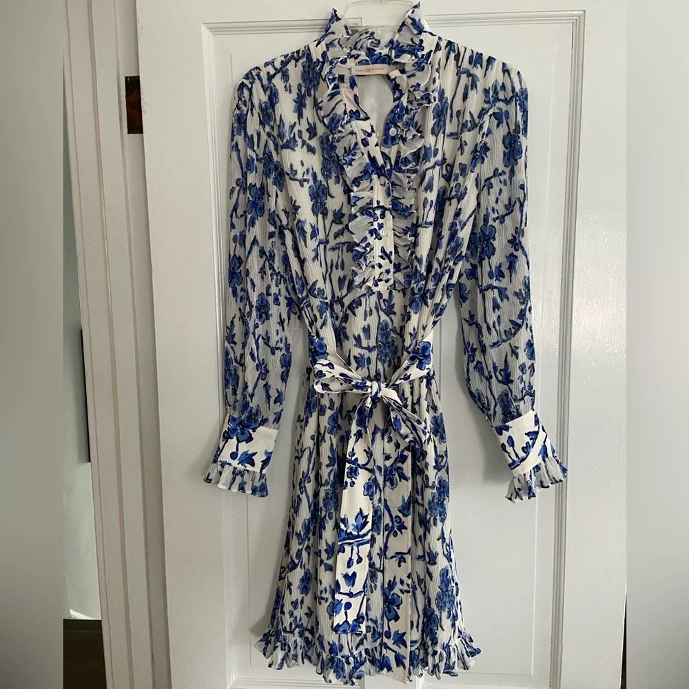 Tory Burch Deneuve Blue Dress - Picture 1 of 5